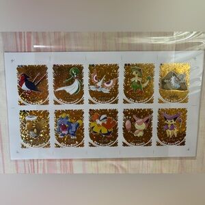 Pokémon PERU Priza Evolutions 2 Uncut Master Sticker Sheet